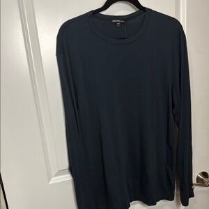 James Perse Blue Long Sleeve Tee Soft Relaxed Fit